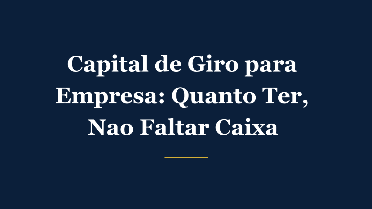 Ilustração sobre capital de giro para empresa, com gráficos e um empresário calculando necessidade de caixa.